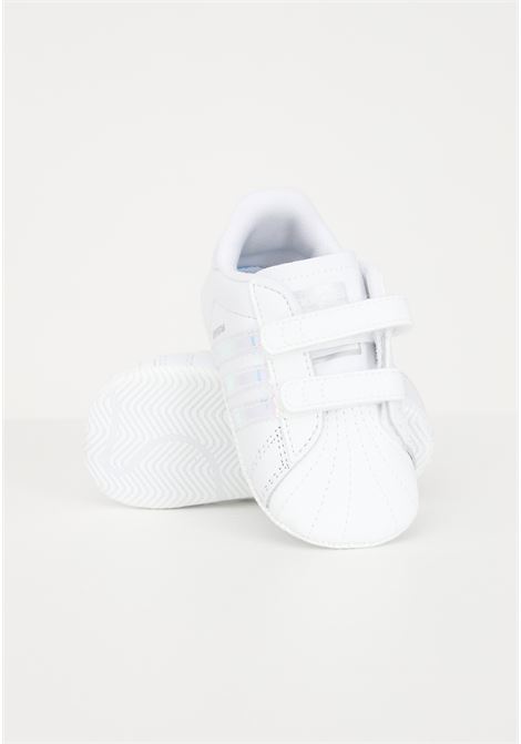 White baby sneakers with SUPERSTAR tear ADIDAS ORIGINALS | BD8000.